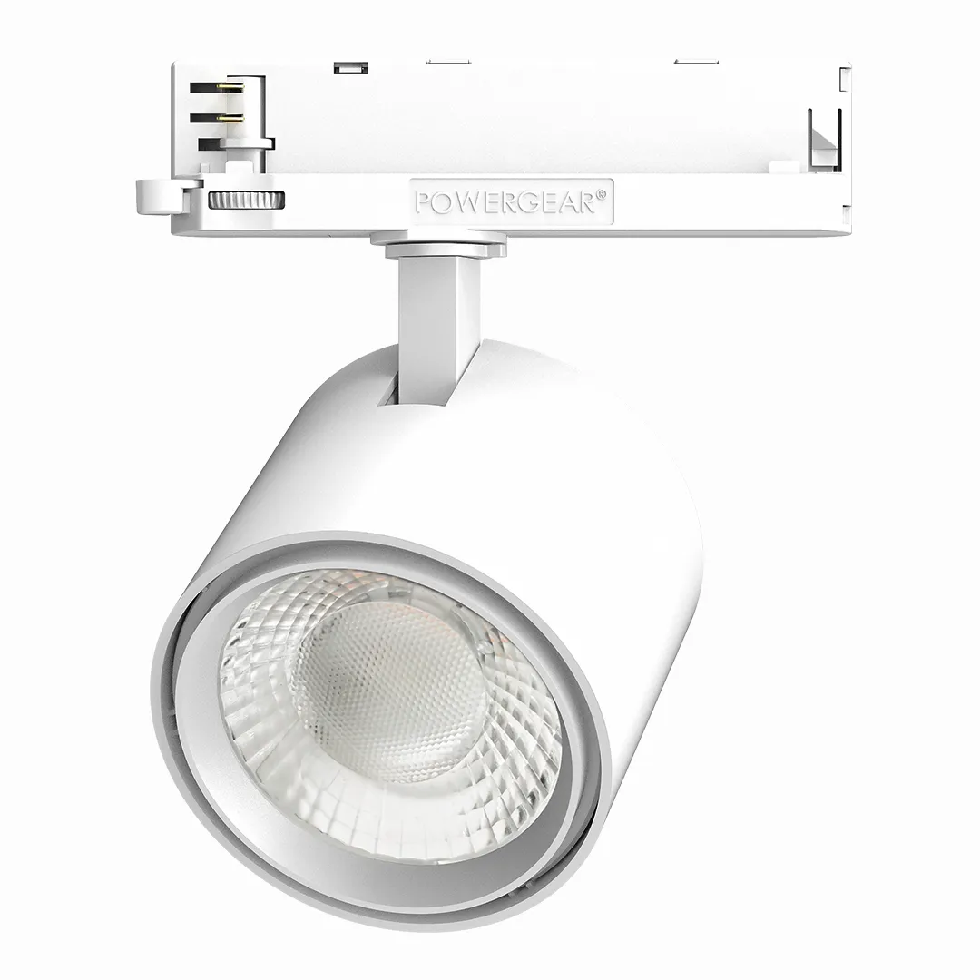 三線軌道燈 透鏡款/35W-45W/POWERGEAR電源/LED一體化/三線軌道 2 LED一體化軌道燈 透鏡款/POWERGEAR電源/四線三迴路 白色