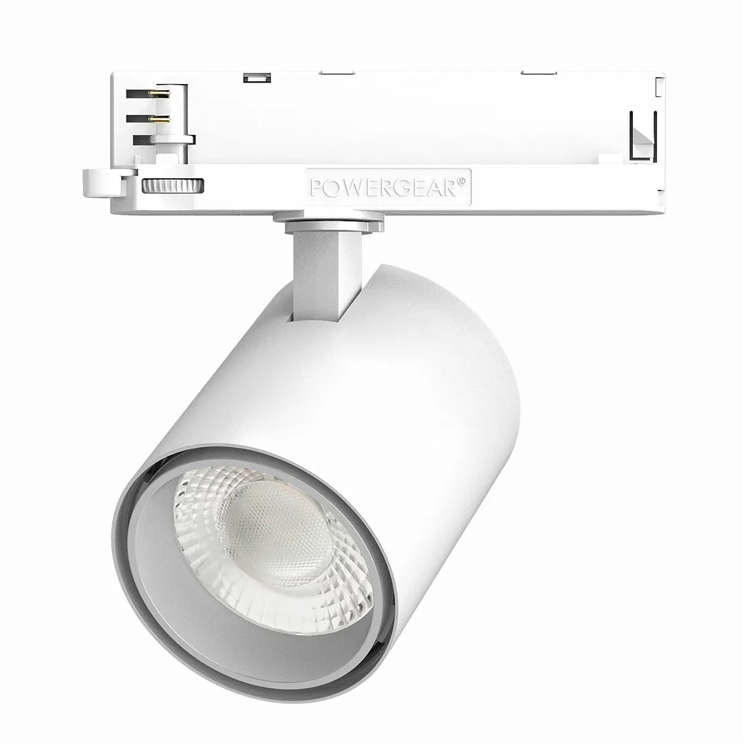 三線軌道燈 透鏡款/25W-30W/POWERGEAR電源/LED一體化/三線軌道 2 LED一體化軌道燈 透鏡款/POWERGEAR電源/四線三迴路 白色